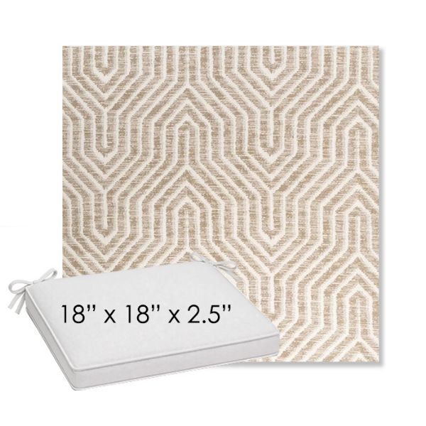 Picture of Etna Dune | Sunbrella® 18" x 18" Outdoor Dining Cushion