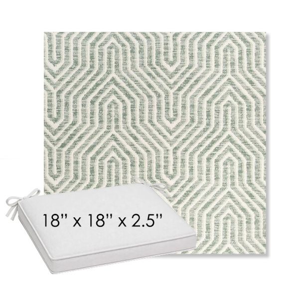 Picture of Etna Juniper | Sunbrella® 18" x 18" Outdoor Dining Cushion