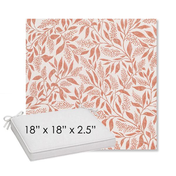 Picture of Exquisite Guava | Sunbrella® 18" x 18" Outdoor Dining Cushion