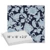 Picture of Floral Song Navy | Sunbrella® 18" x 18" Outdoor Dining Cushion