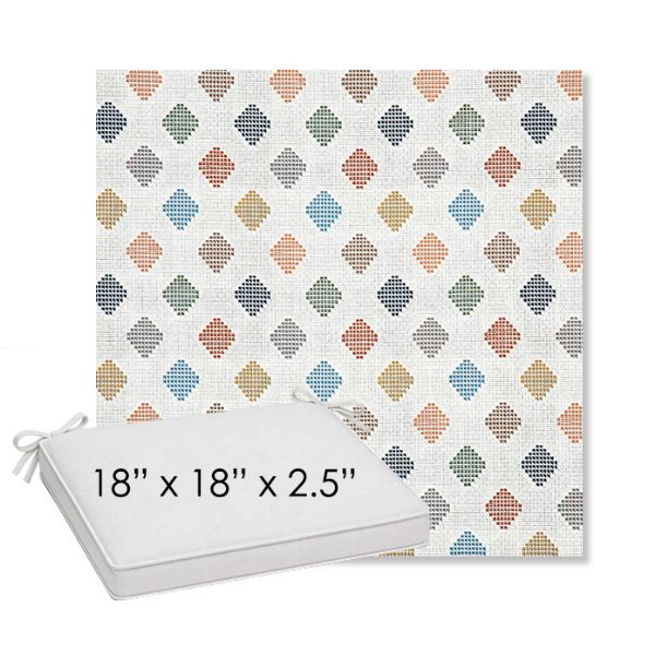 Picture of Infused Gem | Sunbrella® 18" x 18" Outdoor Dining Cushion