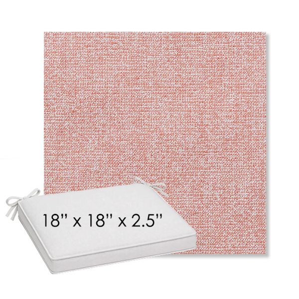 Picture of Kismet Coral | Sunbrella® 18" x 18" Outdoor Dining Cushion