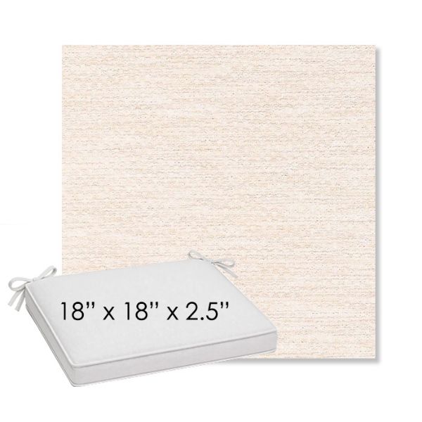 Picture of Litchfield Eggshell | Sunbrella® 18" x 18" Outdoor Dining Cushion