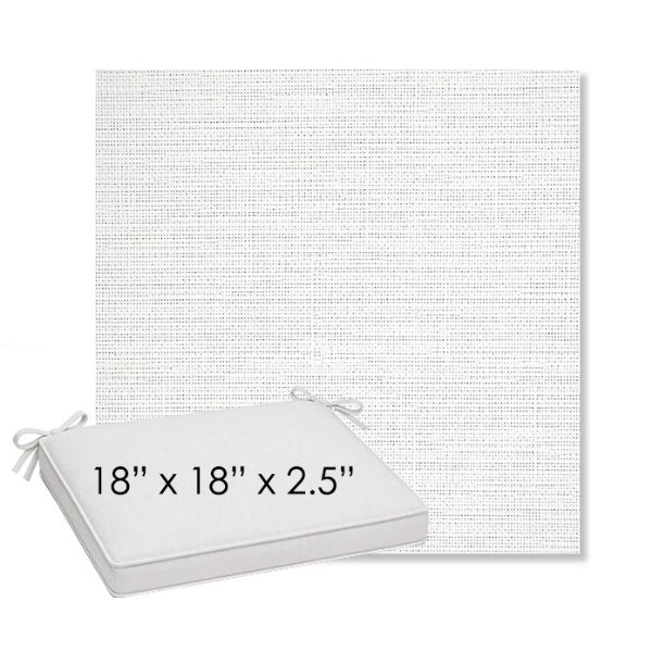 Picture of Piazza White | Sunbrella® 18" x 18" Outdoor Dining Cushion