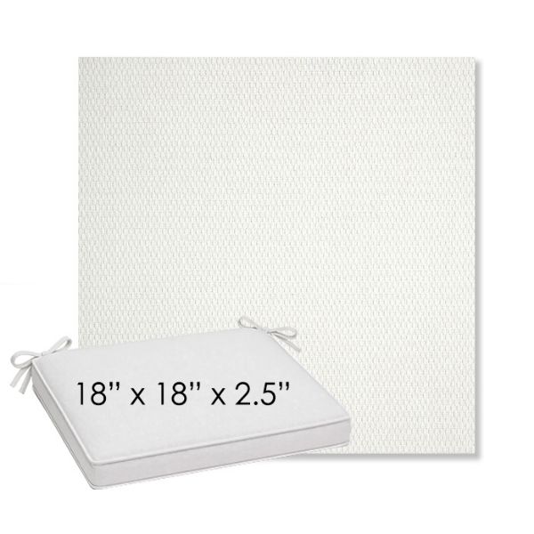 Picture of Pique Salt | Sunbrella® 18" x 18" Outdoor Dining Cushion