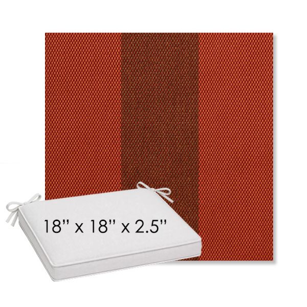 Picture of Rothko Whiskey Ginger | Sunbrella® 18" x 18" Outdoor Dining Cushion