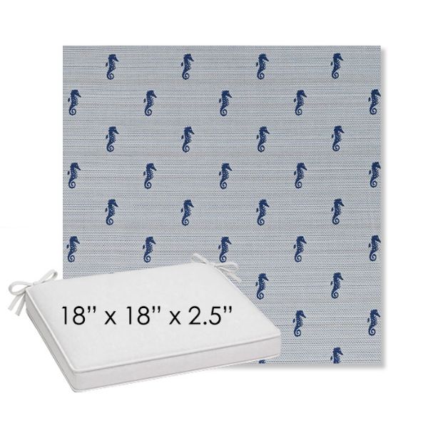 Picture of Schooner Neptune | Sunbrella® 18" x 18" Outdoor Dining Cushion