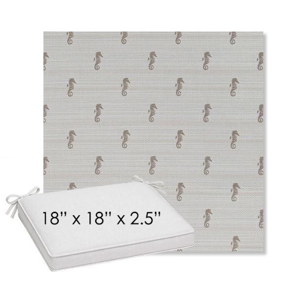 Picture of Schooner Plank | Sunbrella® 18" x 18" Outdoor Dining Cushion