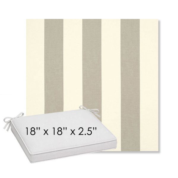 Picture of Solana Seagull | Sunbrella® 18" x 18" Outdoor Dining Cushion