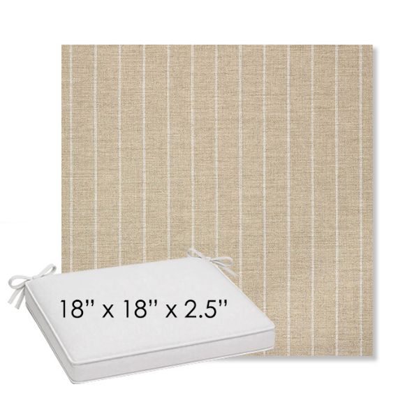 Picture of Ticking Dove | Sunbrella® 18" x 18" Outdoor Dining Cushion