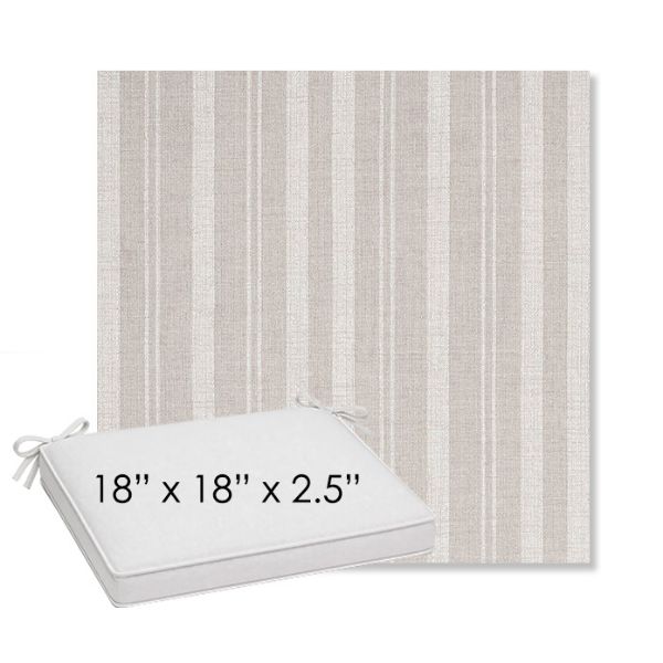 Picture of Tranquil Linen | Sunbrella® 18" x 18" Outdoor Dining Cushion