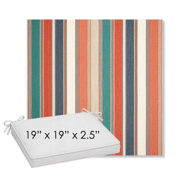 Picture of Ascend Tropical | Sunbrella® 19" x 19" Outdoor Dining Cushion