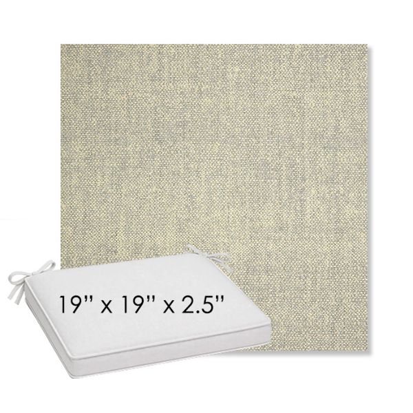 Picture of Chartres Pebble | Sunbrella® 19" x 19" Outdoor Dining Cushion