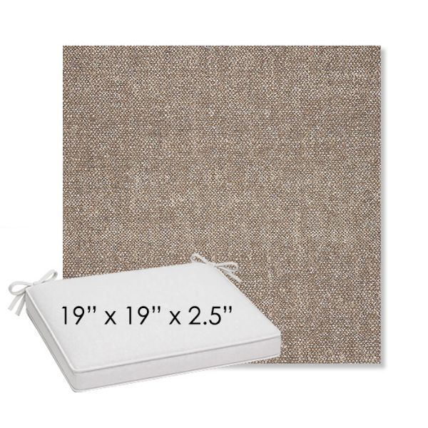 Picture of Chartres Truffle | Sunbrella® 19" x 19" Outdoor Dining Cushion