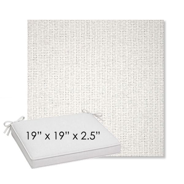 Picture of Dumont Snow | Sunbrella® 19" x 19" Outdoor Dining Cushion