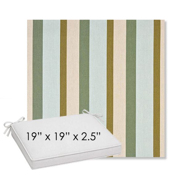 Picture of Gateway Aloe | Sunbrella® 19" x 19" Outdoor Dining Cushion