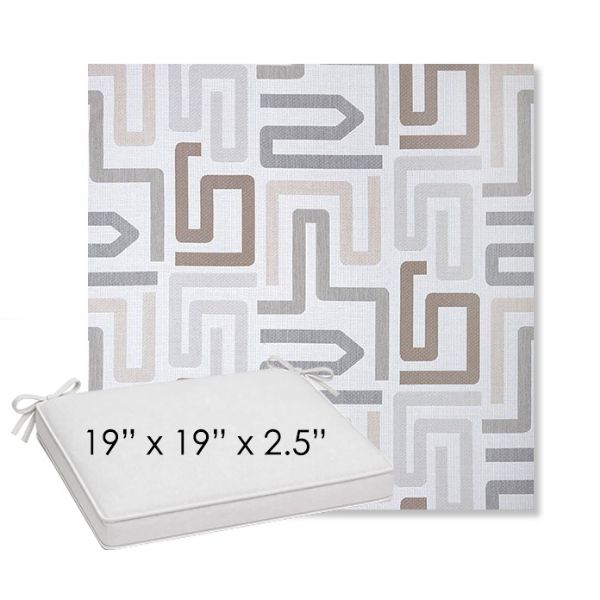 Picture of Labyrinth Cloud | Sunbrella® 19" x 19" Outdoor Dining Cushion