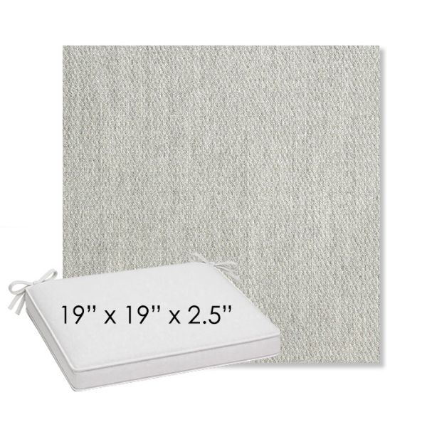 Picture of Pique Gravel | Sunbrella® 19" x 19" Outdoor Dining Cushion