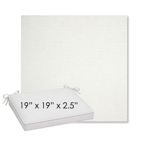 Picture of Pique Salt | Sunbrella® 19" x 19" Outdoor Dining Cushion
