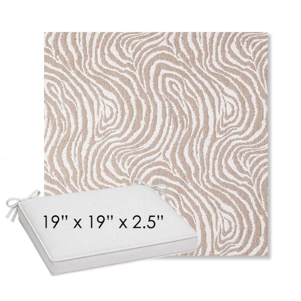 Picture of Rapids Camel | Sunbrella® 19" x 19" Outdoor Dining Cushion