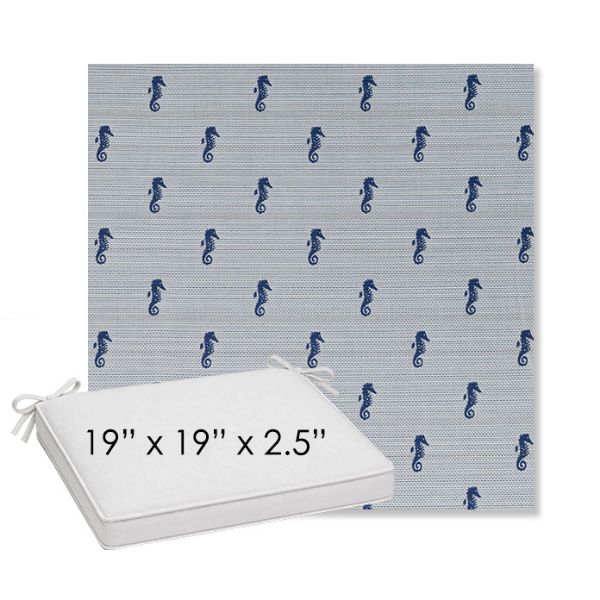 Picture of Schooner Neptune | Sunbrella® 19" x 19" Outdoor Dining Cushion