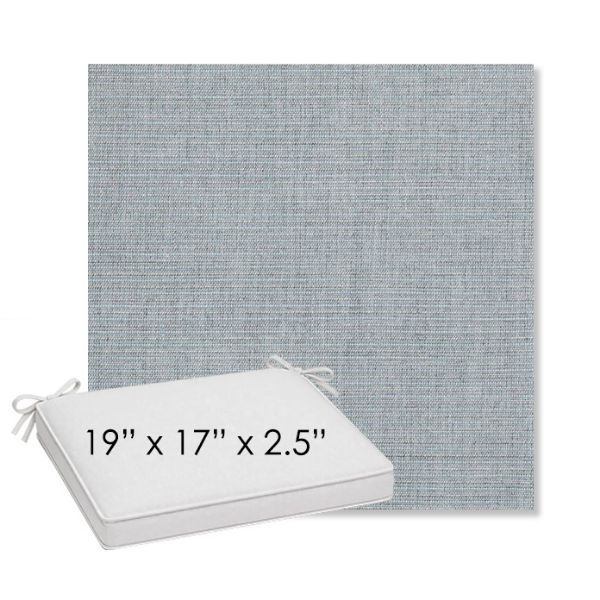Picture of Ambrose Chambray | Sunbrella® 19" x 17" Outdoor Dining Cushion