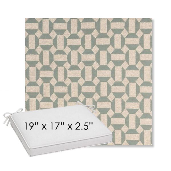 Picture of Assemble Mist | Sunbrella® 19" x 17" Outdoor Dining Cushion