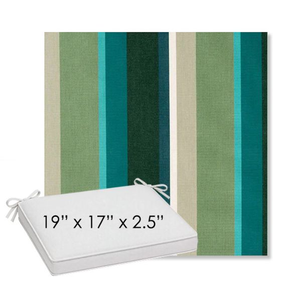 Picture of Beaming Lagoon | Sunbrella® 19" x 17" Outdoor Dining Cushion