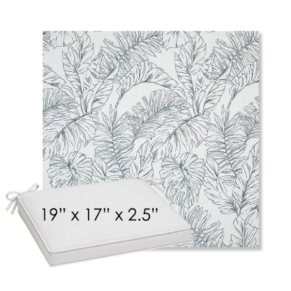 Picture of Calm Laurel | Sunbrella® 19" x 17" Outdoor Dining Cushion