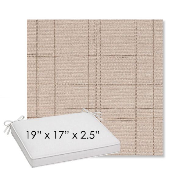 Picture of Camper Snowcap | Sunbrella® 19" x 17" Outdoor Dining Cushion