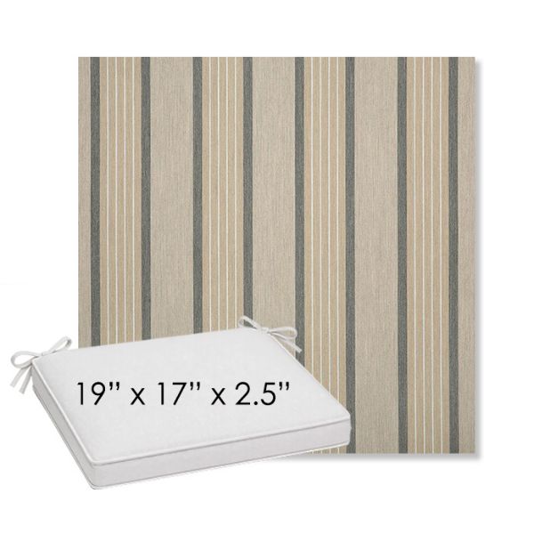 Picture of Cove Pebble | Sunbrella® 19" x 17" Outdoor Dining Cushion