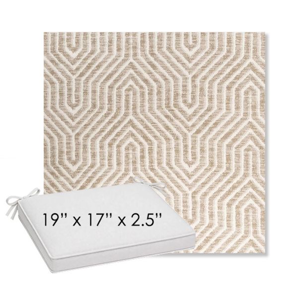 Picture of Etna Dune | Sunbrella® 19" x 17" Outdoor Dining Cushion