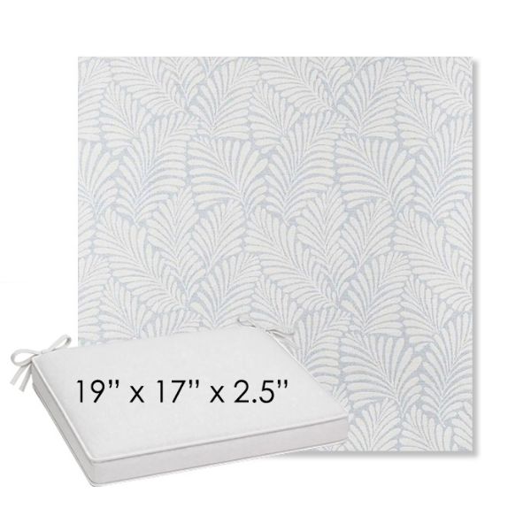 Picture of Frond Sky | Sunbrella® 19" x 17" Outdoor Dining Cushion