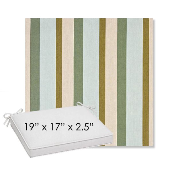 Picture of Gateway Aloe | Sunbrella® 19" x 17" Outdoor Dining Cushion