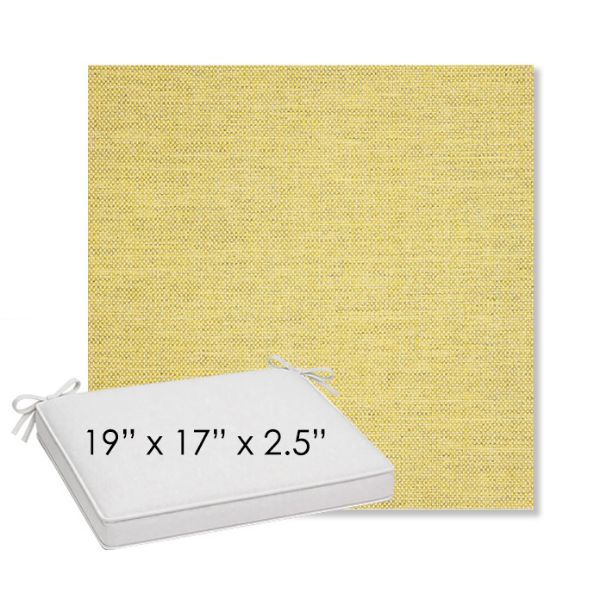 Picture of Idol Canary | Sunbrella® 19" x 17" Outdoor Dining Cushion