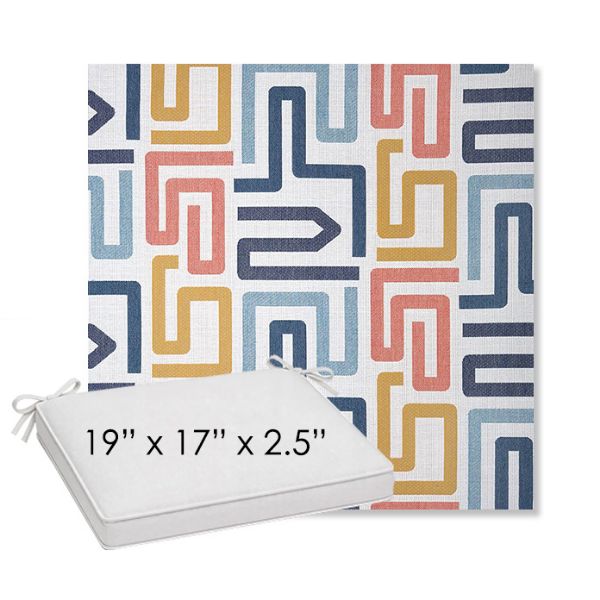 Picture of Labyrinth Fiesta | Sunbrella® 19" x 17" Outdoor Dining Cushion