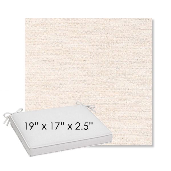 Picture of Litchfield Eggshell | Sunbrella® 19" x 17" Outdoor Dining Cushion