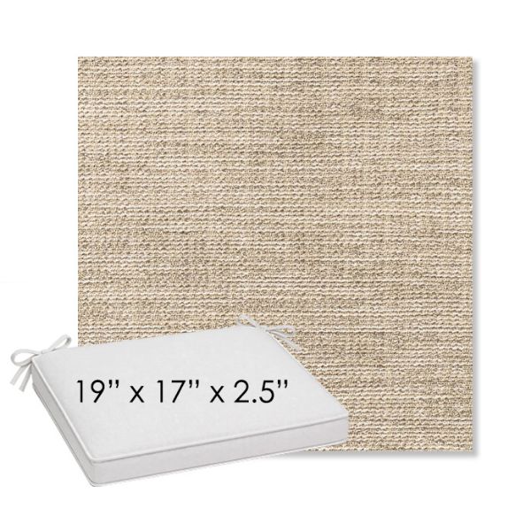 Picture of Momento Parchment | Sunbrella® 19" x 17" Outdoor Dining Cushion