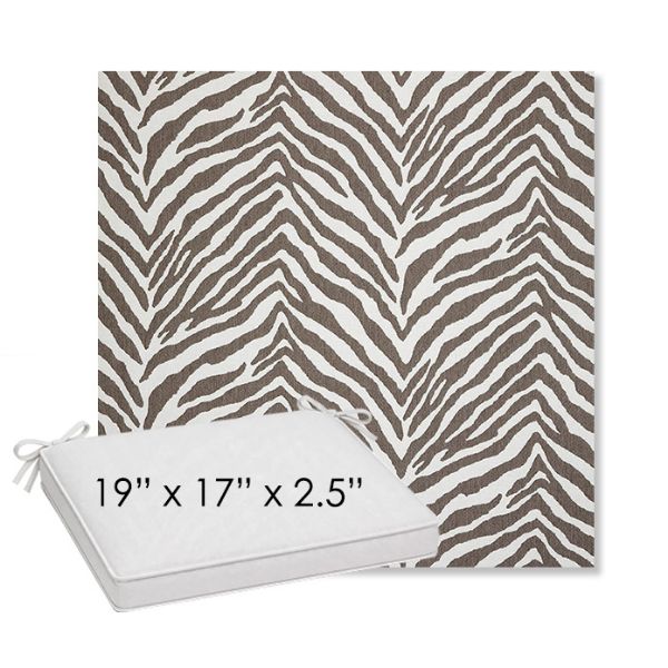 Picture of Namibia Grey | Sunbrella® 19" x 17" Outdoor Dining Cushion