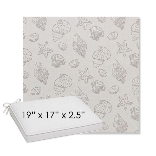 Picture of Nantucket Fossil | Sunbrella® 19" x 17" Outdoor Dining Cushion