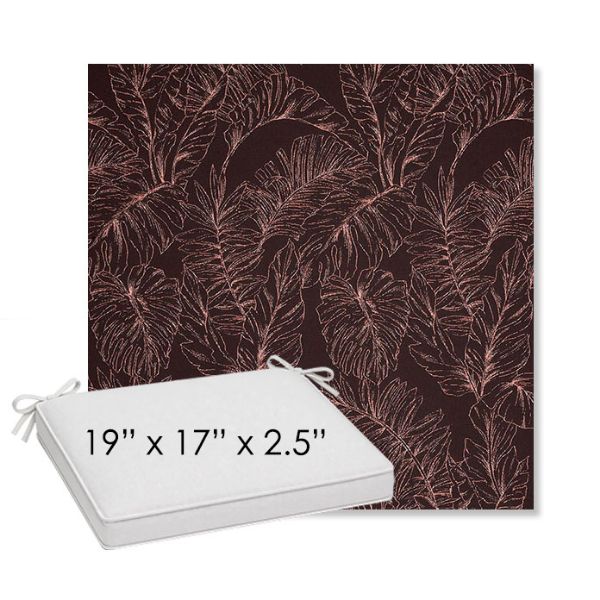 Picture of Palma Sangria | Sunbrella® 19" x 17" Outdoor Dining Cushion