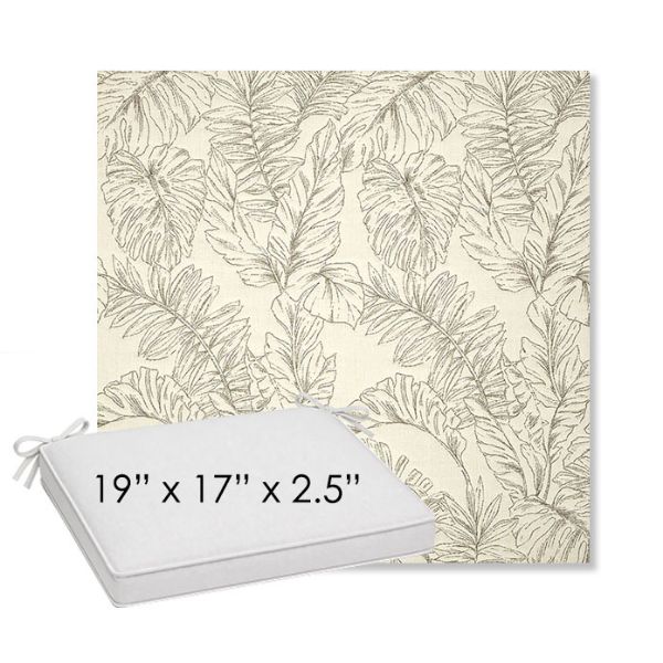 Picture of Palma Whitesand | Sunbrella® 19" x 17" Outdoor Dining Cushion