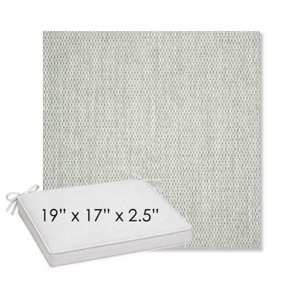Picture of Pique Cloud | Sunbrella® 19" x 17" Outdoor Dining Cushion