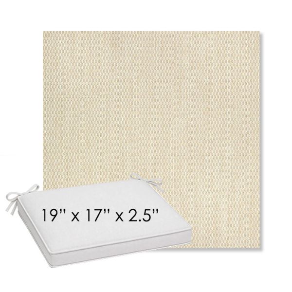 Picture of Pique Flax | Sunbrella® 19" x 17" Outdoor Dining Cushion