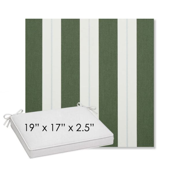 Picture of Relate Ivy | Sunbrella® 19" x 17" Outdoor Dining Cushion