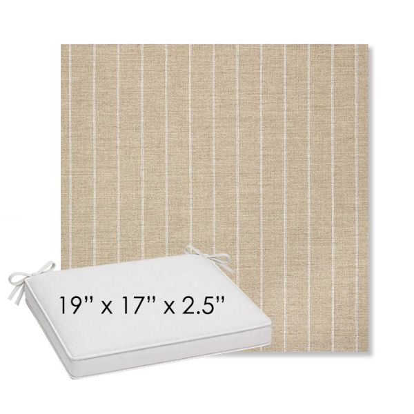 Picture of Ticking Dove | Sunbrella® 19" x 17" Outdoor Dining Cushion