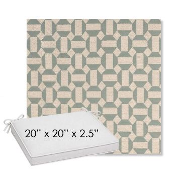 Picture of Assemble Mist | Sunbrella® 20" x 20" Outdoor Dining Cushion