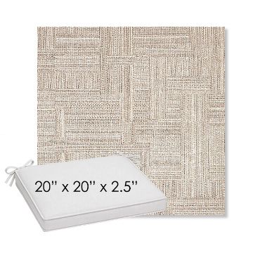 Picture of Boro Walnut | Sunbrella® 20" x 20" Outdoor Dining Cushion