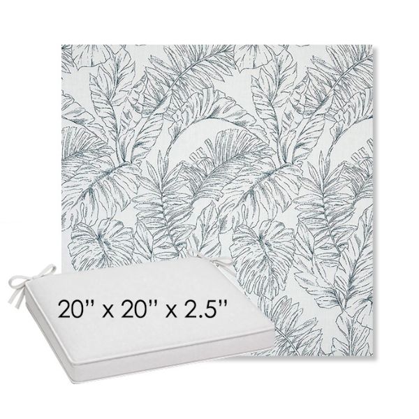 Picture of Calm Laurel | Sunbrella® 20" x 20" Outdoor Dining Cushion