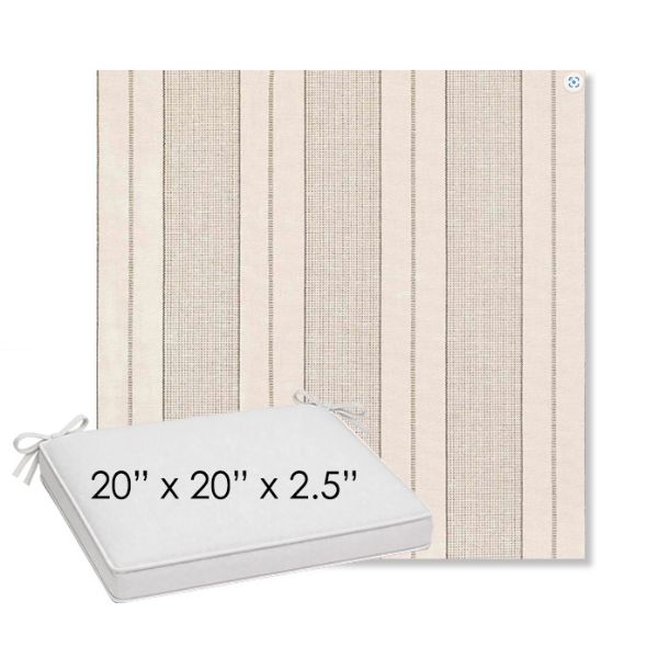 Picture of Carlo Graphite | Sunbrella® 20" x 20" Outdoor Dining Cushion